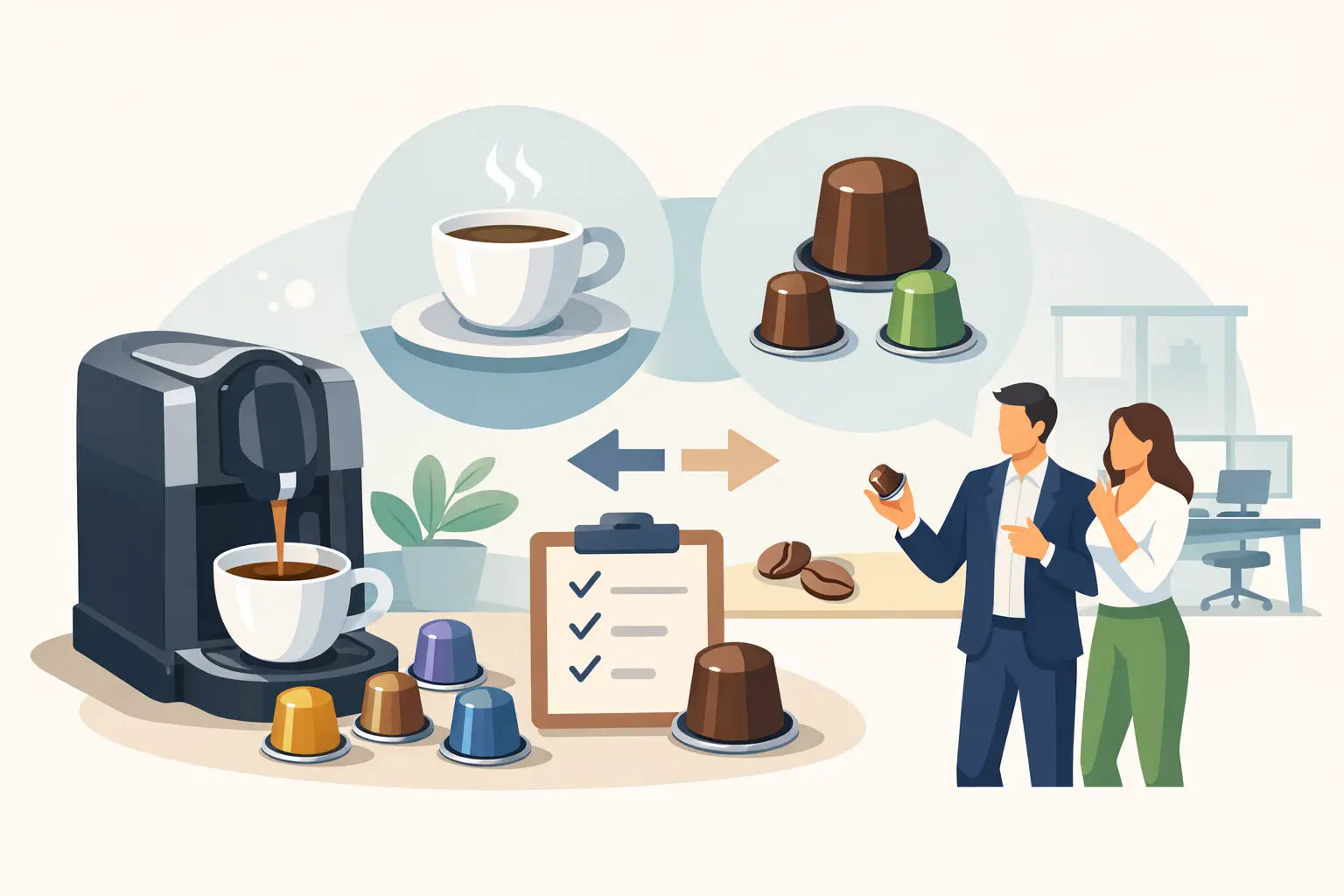 Capsule caffè per ufficio: come sceglierle