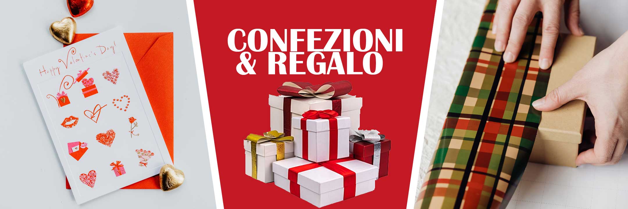 Confezioni regalo, biglietti auguri, nastri e scatole confezione regalo
