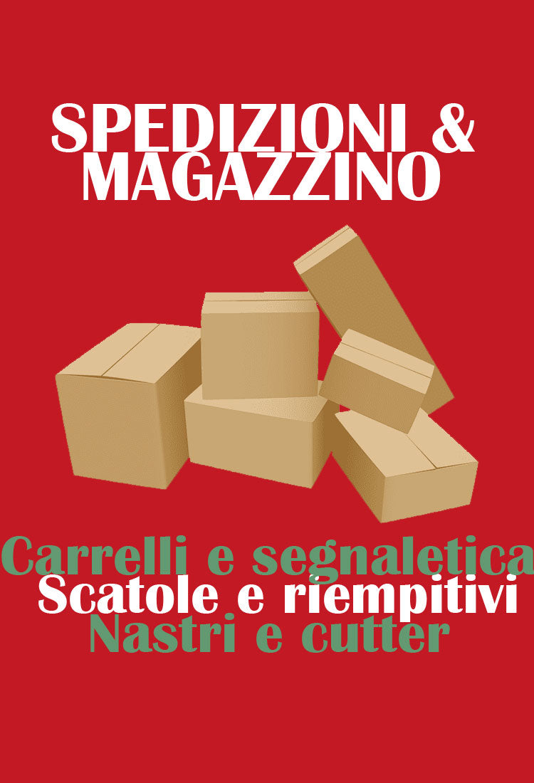 Prodotti per l'imballo, il magazzino e le spedizioni