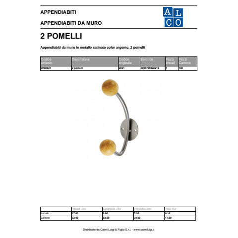 alco-appendiabiti-muro-2-pomelli-argento-legno-u702821