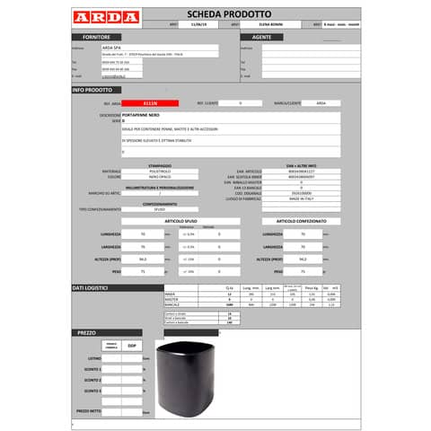 arda-portapenne-pastel-polistirolo-nero-opaco-6-5x6-5x9-5-cm-4111n