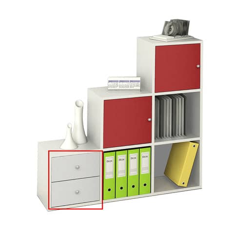 artexport-cassettiera-2cass-bianco-libreria-rainbow