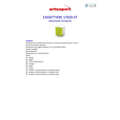 artexport-cassettiera-3-cassetti-ruote-17020-41x50xh-52-2-cm-struttura-bianca-frontalini-verdi-17020-3v-3t