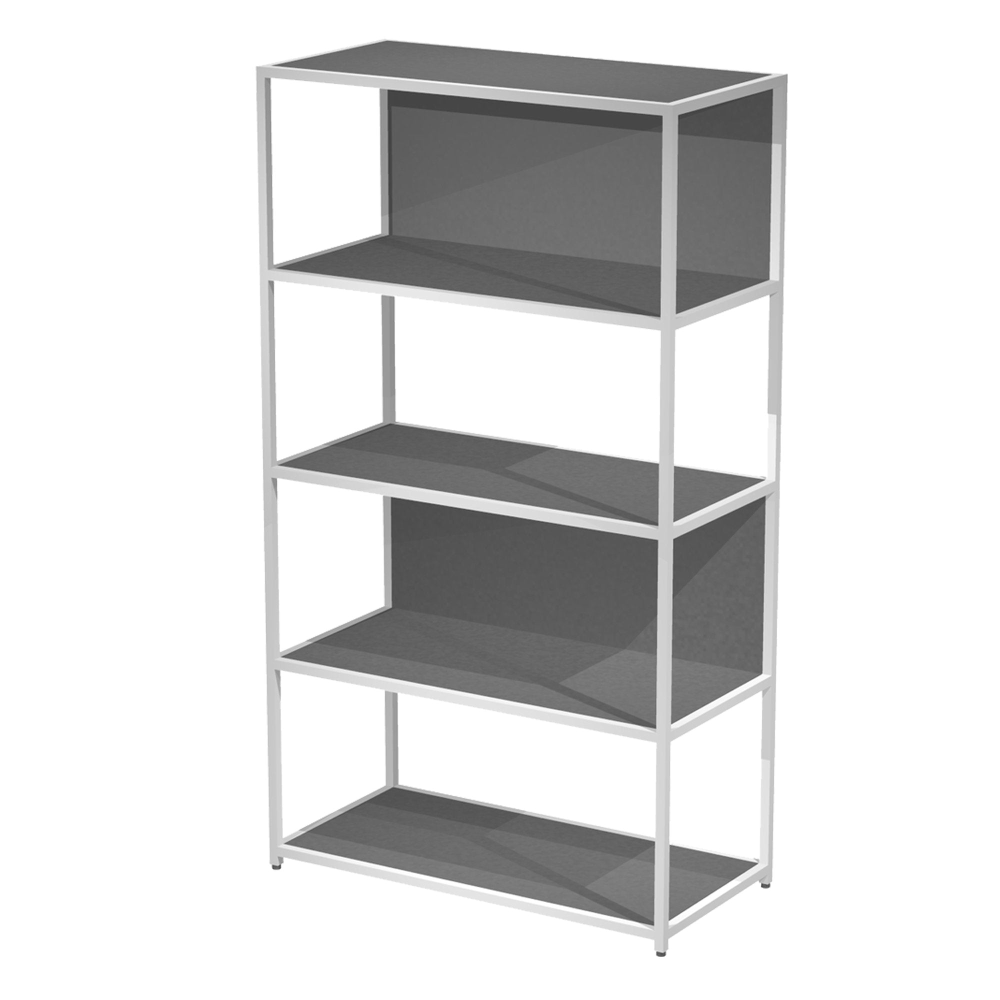 artexport-libreria-5-ripiani-90x44h161cm-struttura-metal-bianco-antracite-modular