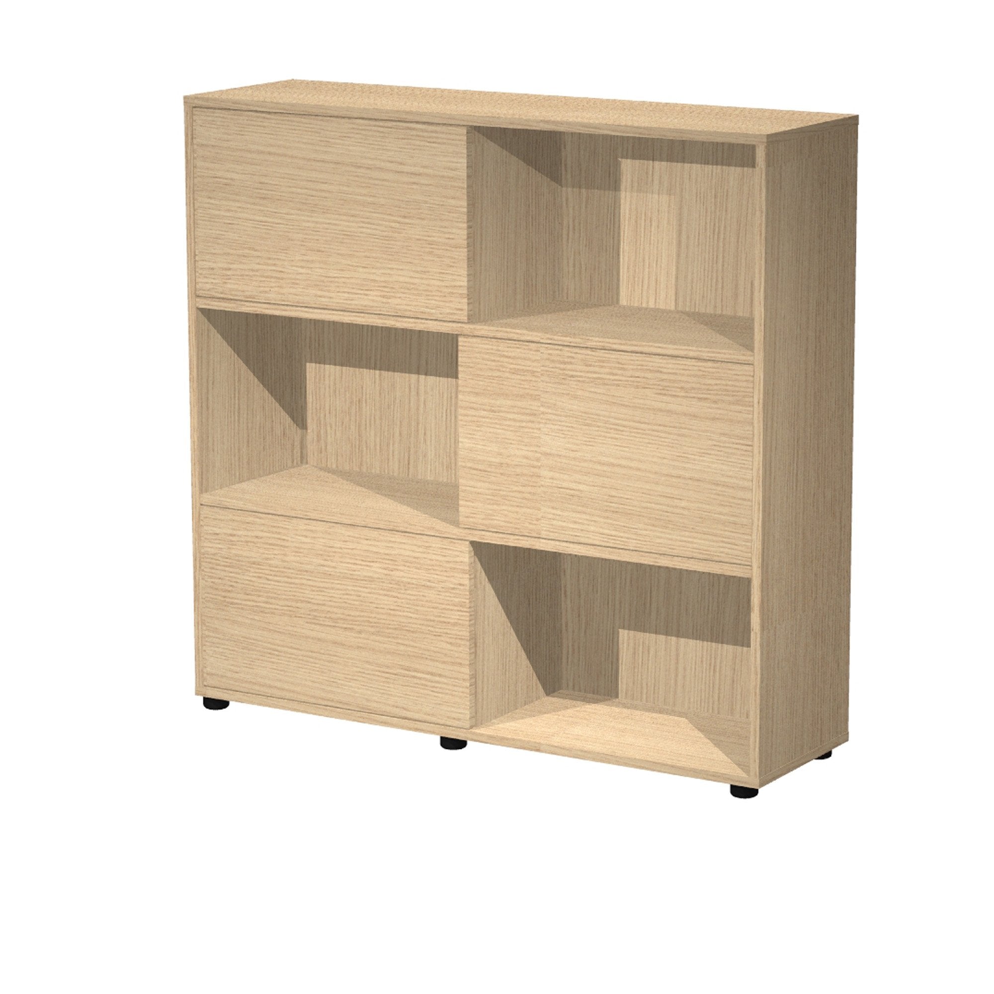 artexport-libreria-bassa-3-ripiani-ante-scorr-120x35cm-h116cm-rovere-rovere-tetris