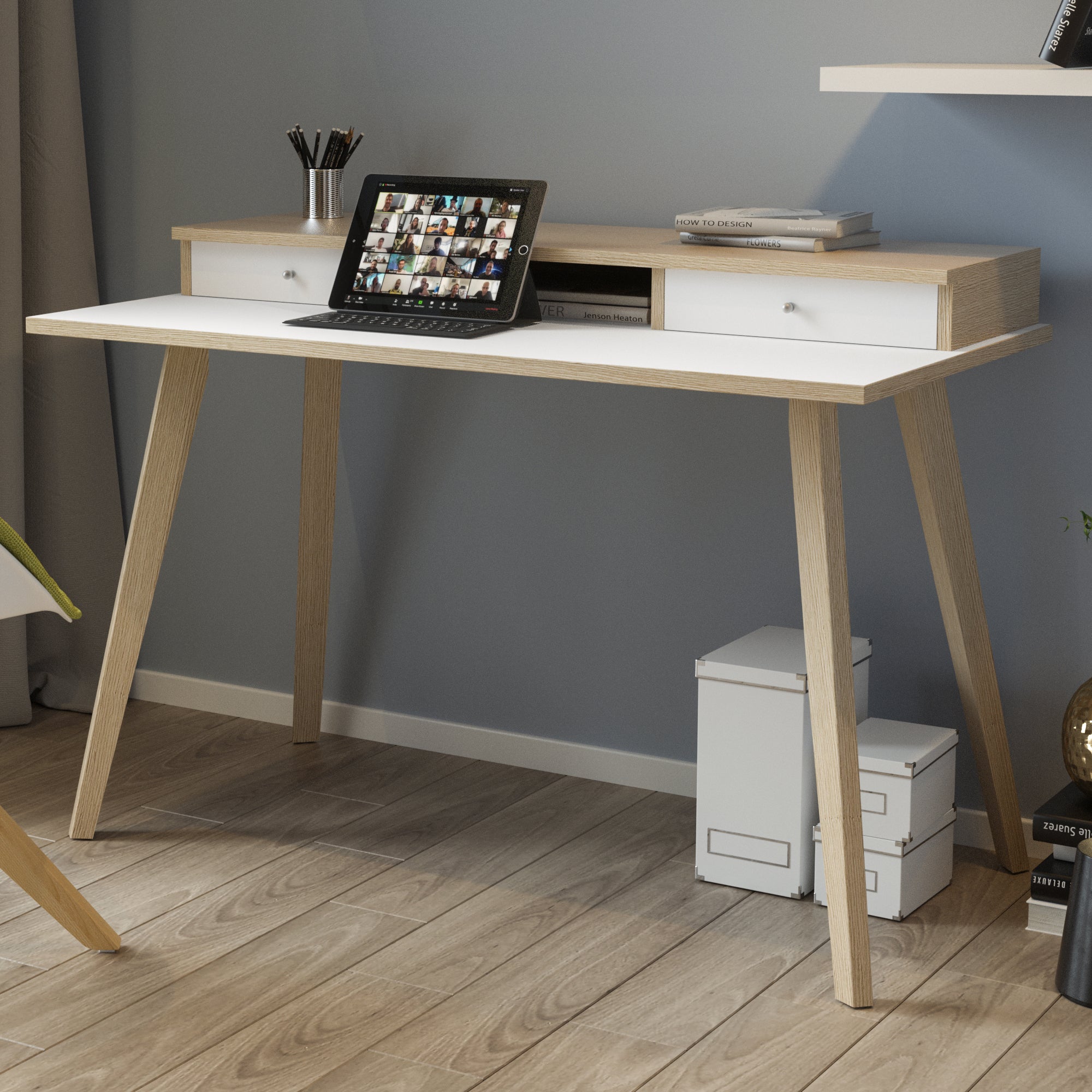artexport-postazione-home-office-sopralzo-120x60xh74-4cm-gambe-legno-bianco-rovere