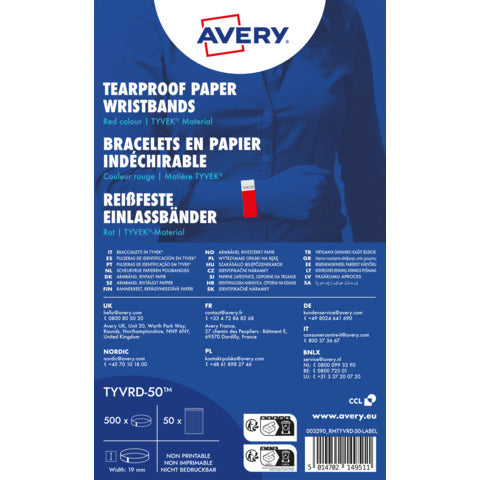 avery-braccialetti-identificativi-intyvek-resistenti-allacqua-conf-500-pz-rosso-fluo-tyvrd-50