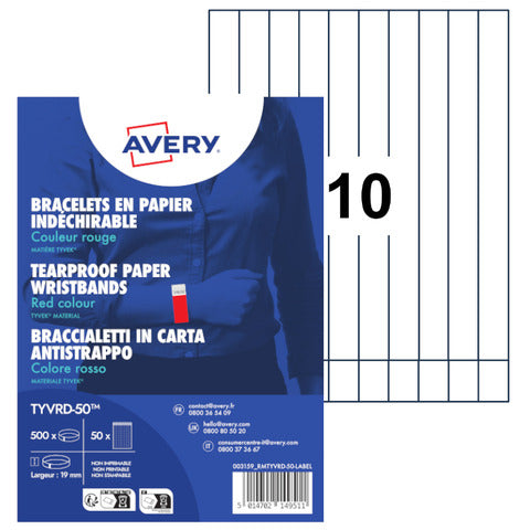 avery-braccialetti-identificativi-intyvek-resistenti-allacqua-conf-500-pz-rosso-fluo-tyvrd-50