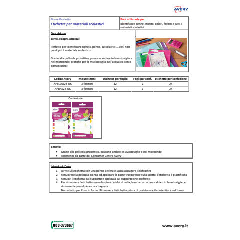 avery-etichette-plastificabili-resistenti-materiale-scolastico-3-formati-conf-24-pz-colori-fluo-