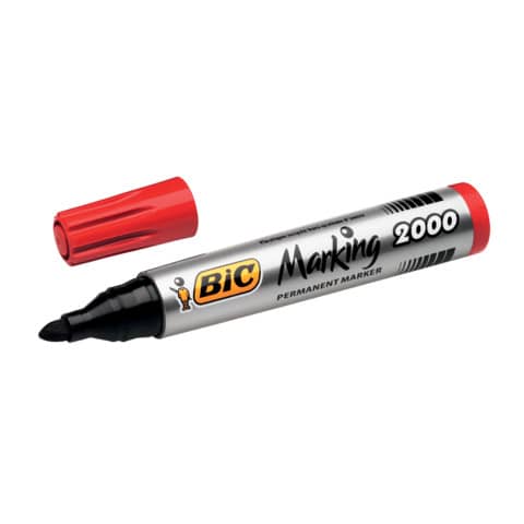 bic-marcatore-permanente-marking-2000-punta-conica-4-95-mm-rosso-8209133