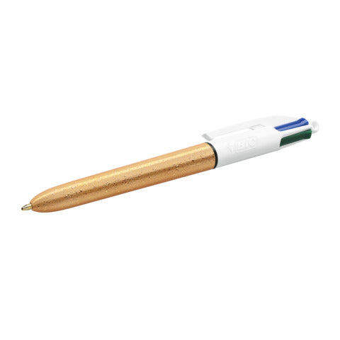 bic-penna-sfera-scatto-4-colours-shine-fusto-oro-texturizzato-assortiti-4-colori-992701
