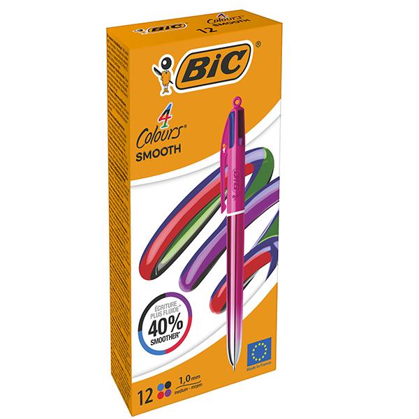 bic-scatola-12-penna-sfera-scatto-4-colori-smooth-fusto-rosa-1-0mm