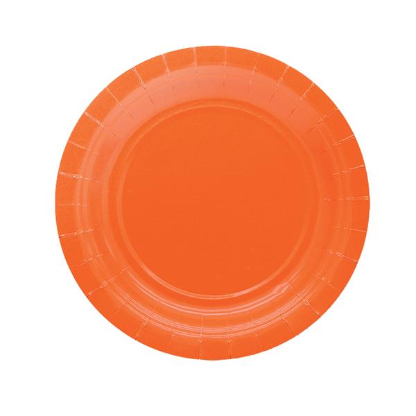 big-party-25-piatti-piani-d18cm-ecocolor-biodegradabile-arancione