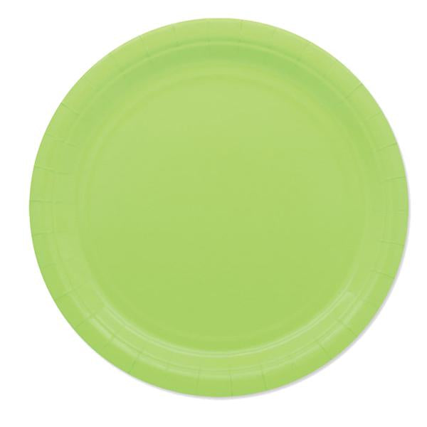 big-party-25-piatti-piani-d24cm-ecocolor-biodegradabile-verde-mela
