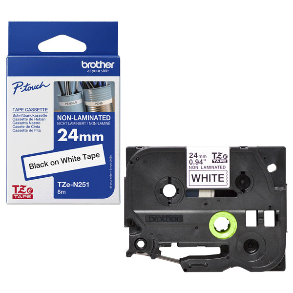 brother-nastro-tze-n251-laminato-24-mm-8-m-nero-bianco
