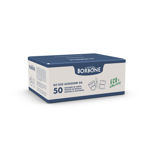 caffe'-borbone-kit-eco-150-accessori-bicchiere-palette-zucchero-masterkitacc10x50pz