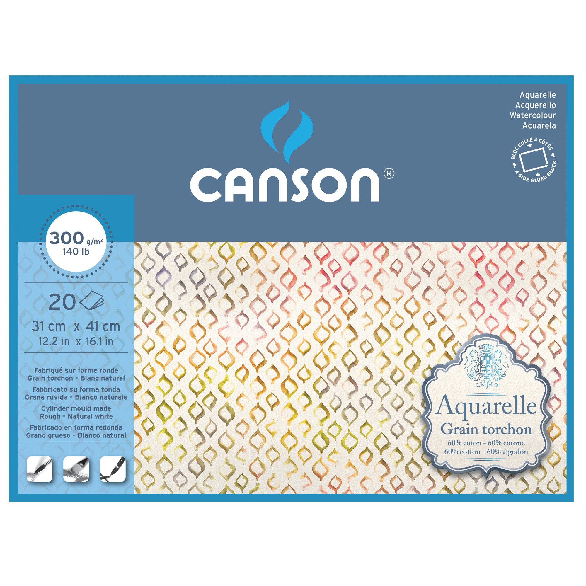 canson-blocco-collato-4-lati-aquarelle-31x41cm-20-fg-300-gr-grana-ruvida