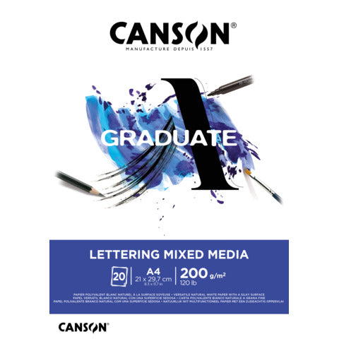 canson-blocco-graduate-lettering-mixed-media-a4-20-fogli-200-g-mq-bianco-c31250p028