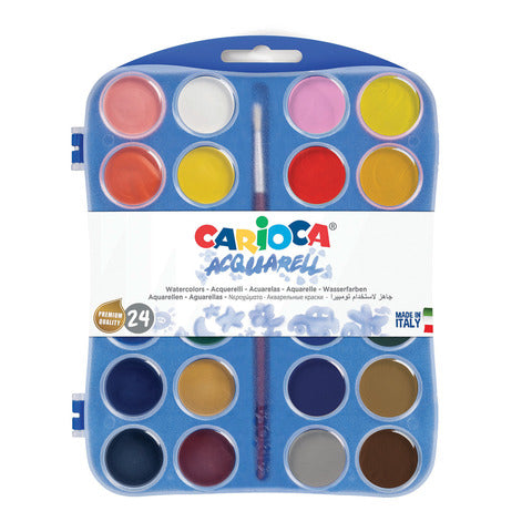 carioca-astuccio-acquerelli-pastiglia-diametro-30-mm-conf-24-colori-assortiti-42405