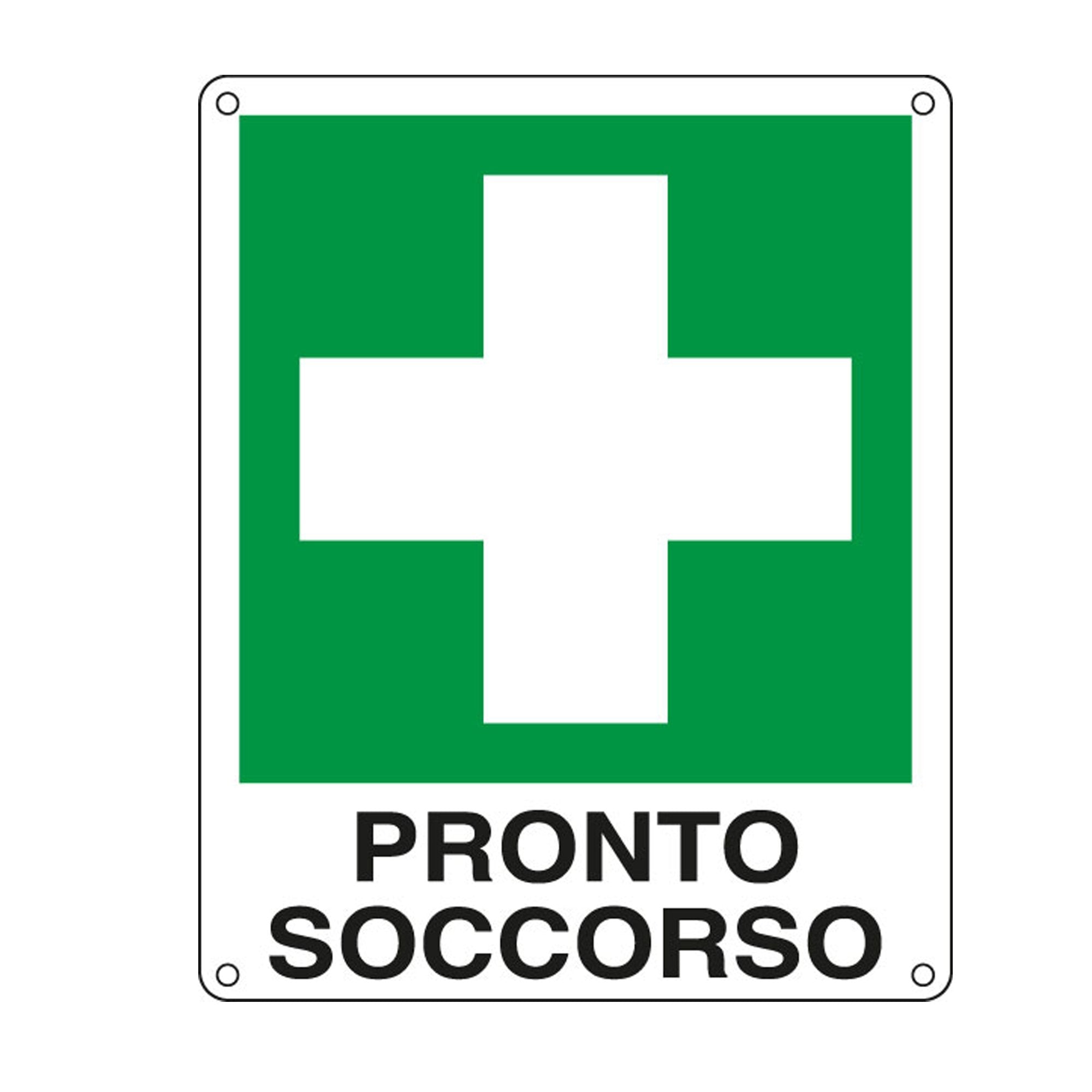 cartelli-segnalatori-cartello-alluminio-12x14-5cm-pronto-soccorso
