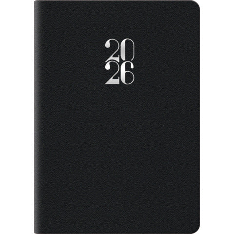 cartucciaperfetta-agenda-2026-bigiornaliera-gommato-6-6x9-9-cm-nero-26-049100406c
