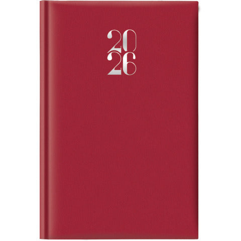 cartucciaperfetta-agenda-2026-giornaliera-s-d-abbinati-11x16-5-cm-gommato-rosso-26-062100403c