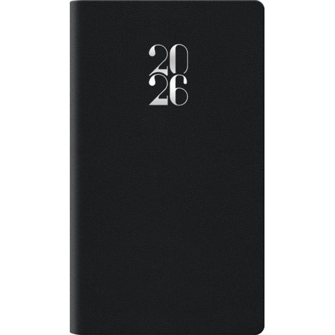 cartucciaperfetta-agenda-2026-settimanale-gommato-8x14-cm-nero-26-055200406c