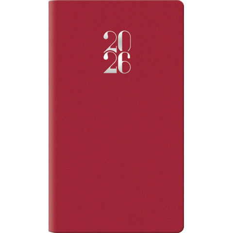 cartucciaperfetta-agenda-2026-settimanale-tascabile-8x14-cm-gommato-rosso-26-055200403c