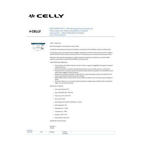 celly-pellicola-protettiva-smartphone-tokyo-pro-matt-conf-50-pz-profilmpro50m