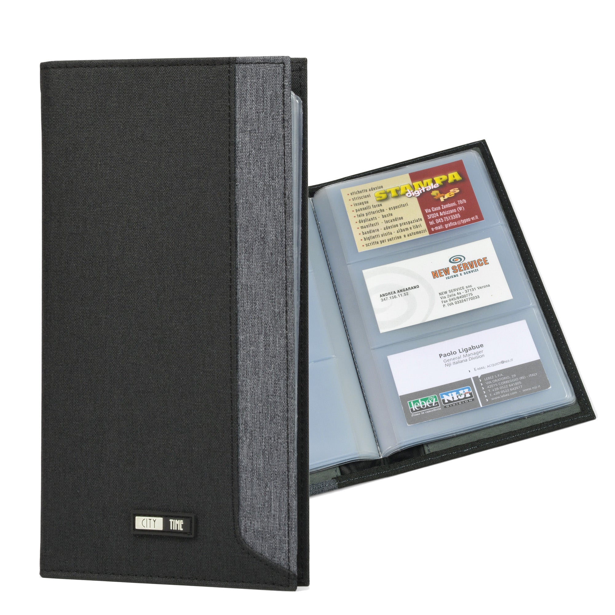 city-time-portabiglietti-tessuto-nero-grigio