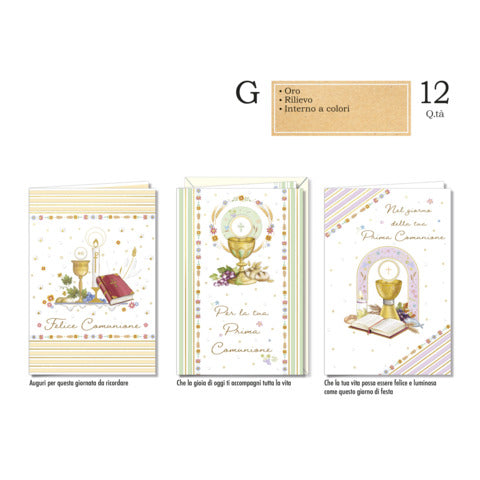 cromo-biglietti-augurali-comunione-assortiti-3-soggetti-oro-conf-12-comunione-co-8183
