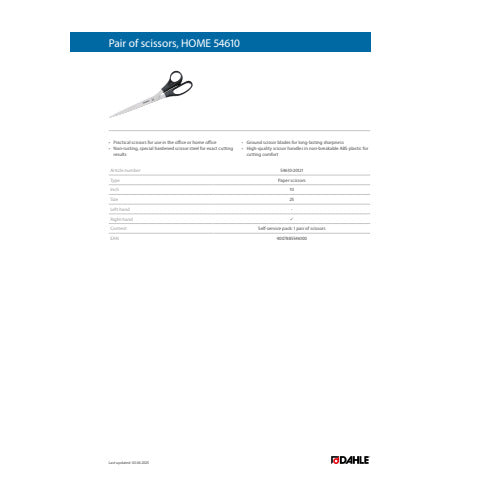 dahle-forbici-home-10-asimmetrica-nero-25-cm-r054610