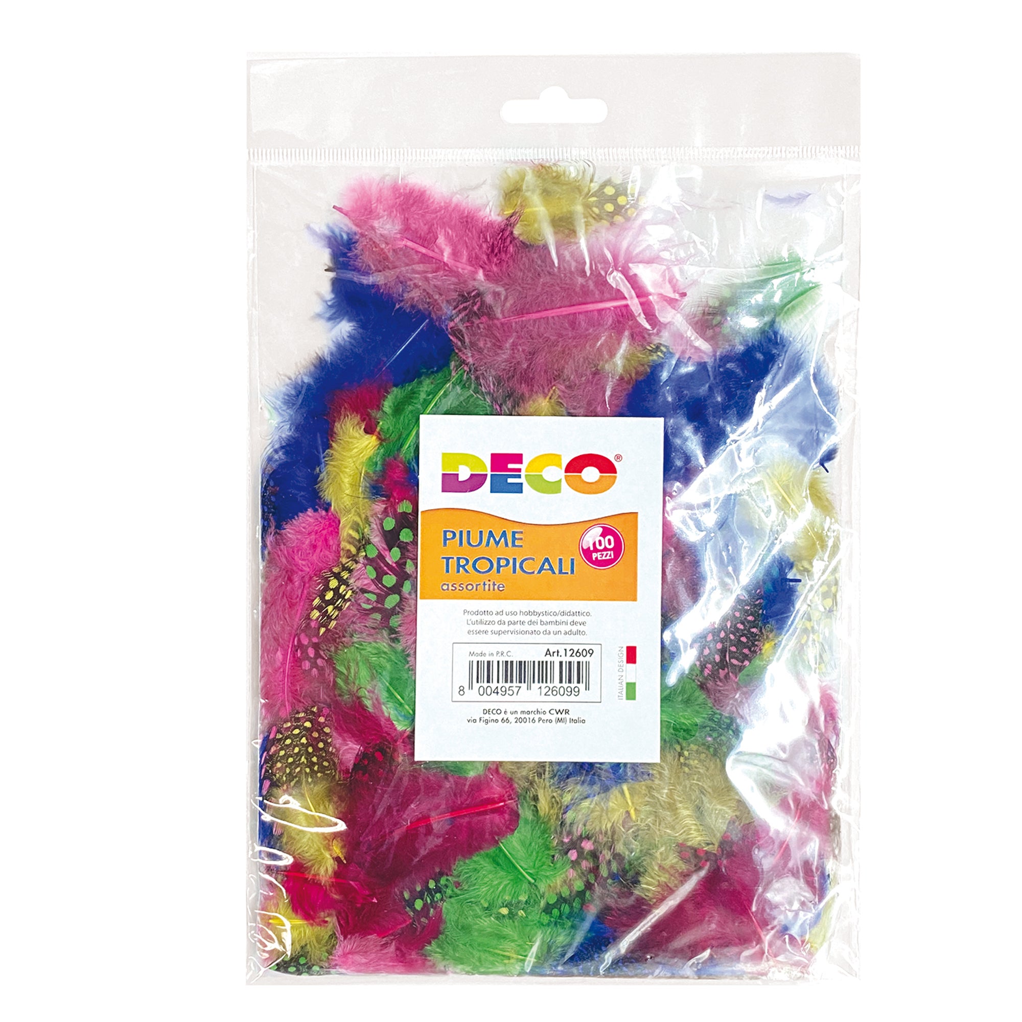 deco-busta-100-piume-tropicali-dim-50-100mm-colori-assortiti