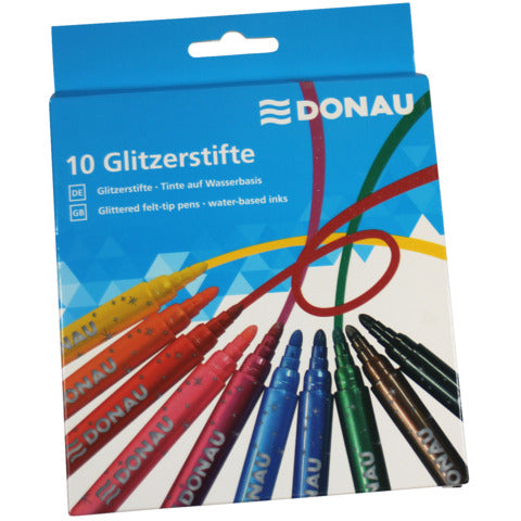 donau-pennarello-punta-fibra-glitter-conf-10-colori-assortiti-322234