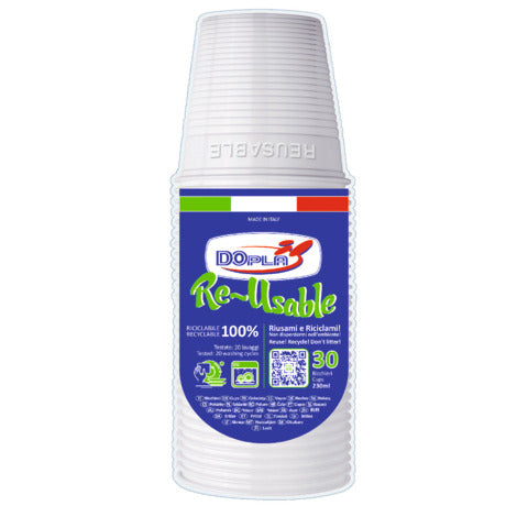 dopla-bicchiere-bianco-polistirene-230-ml-conf-30-pezzi-22611