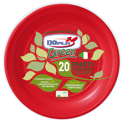 dopla-green-piatti-fondi-biodegradabili-compostabili-diametro-220-mm-colore-rosso-conf-20-pz-40038