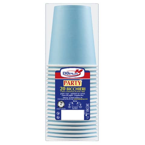 dopla-party-bicchieri-carta-wd-250-ml-conf-20-pz-dopla-green-azzurro-42190