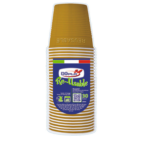 dopla-reusable-bicchieri-polistirene-oro-conf-30-pz-230-ml-22713