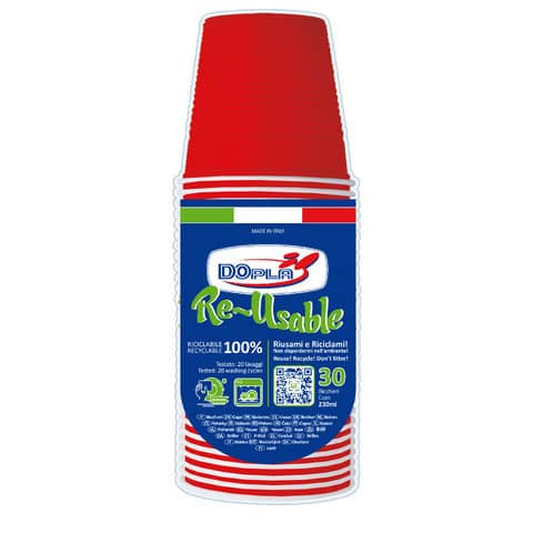 dopla-reusable-bicchieri-rosso-polistirene-conf-30-pz-230-ml-22703