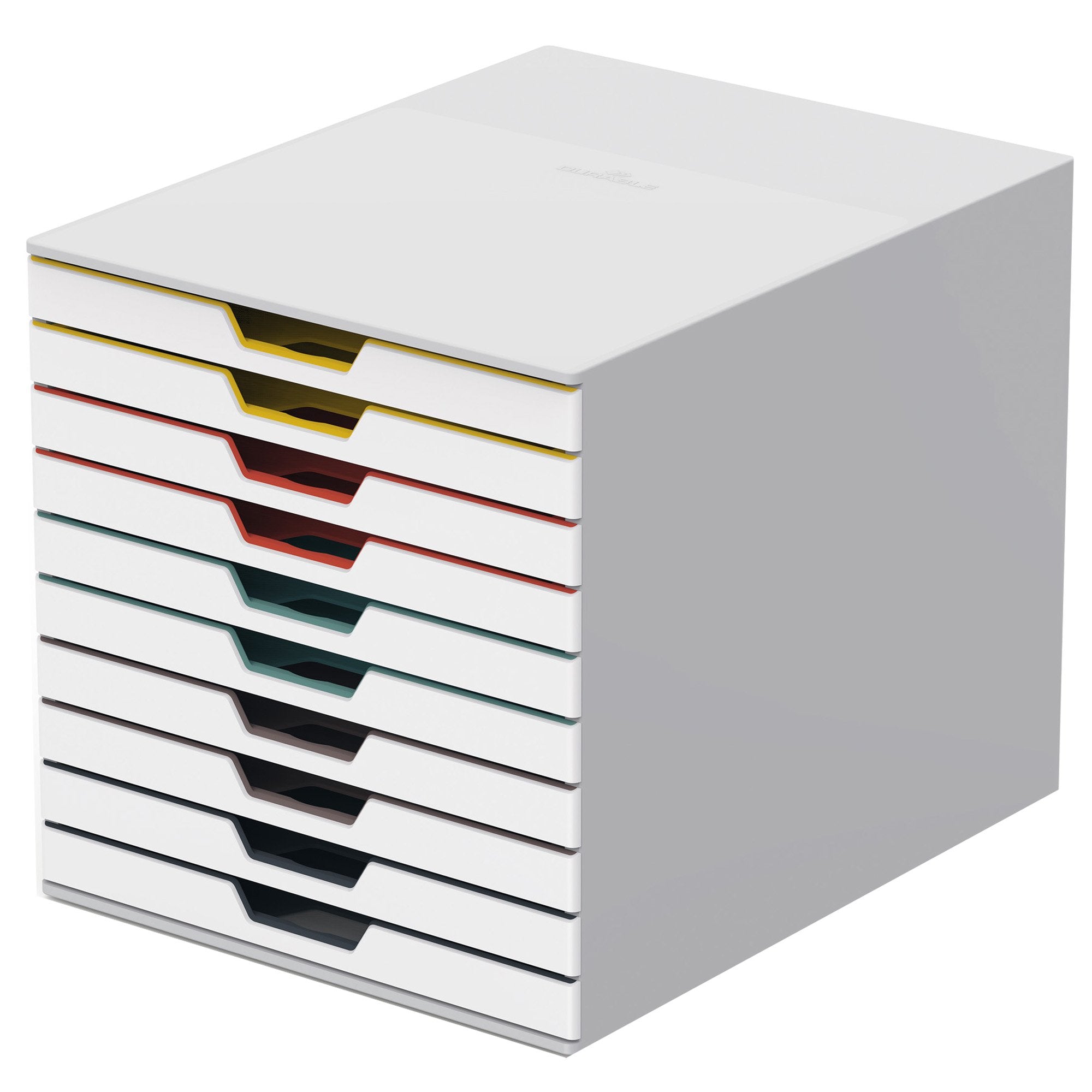 durable-cassettiera-10-cassetti-colorati-varicolor-mix10-bianco-ghiaccio