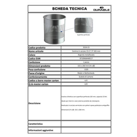 durable-cestino-gettacarte-cilindrico-superficie-perforata-165mm-acciaio-argento-metallizzato-331023
