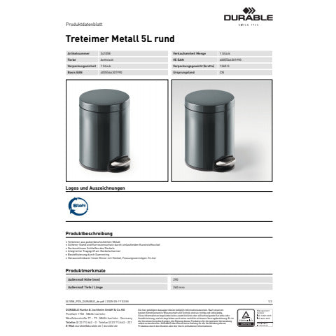 durable-cestino-gettacarte-pedale-acciaio-inox-5-l-carbone-341058