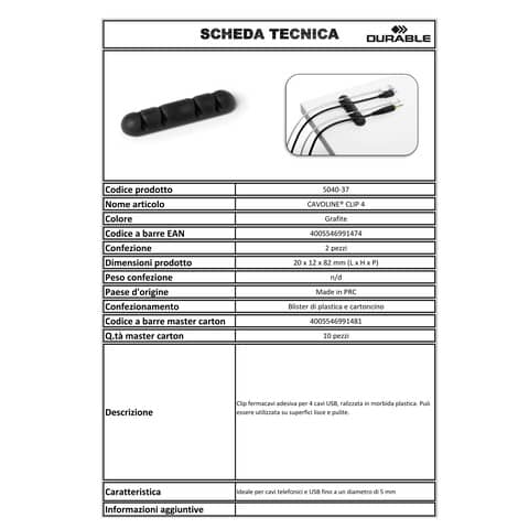 durable-clip-fermacavi-adesiva-cavoline-clip-4-grafite-4-cavi-conf-2-504037