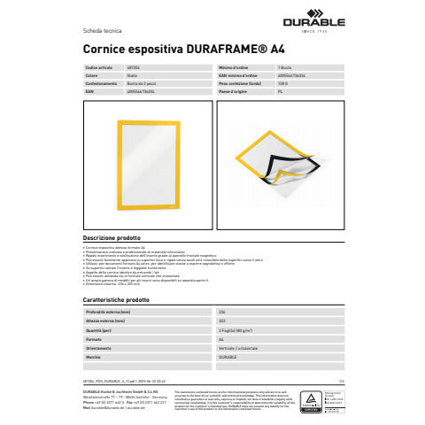 durable-cornice-espositiva-duraframe-formato-a4-conf-2-pz-giallo-4872-04