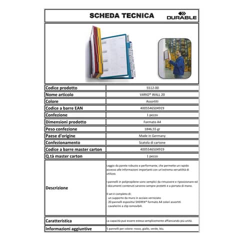 durable-leggio-parete-vario-wall-20-pannelli-a4-acciaio-polipropilene-colori-assortiti-551200