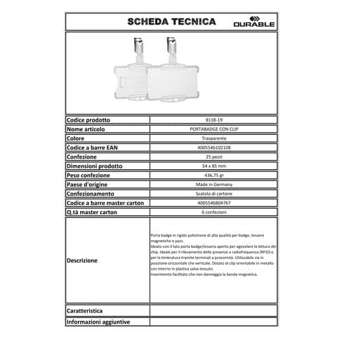 durable-portabadge-rigido-85x54-mm-clip-sicurezza-orientabile-trasparente-conf-25-pezzi-811819