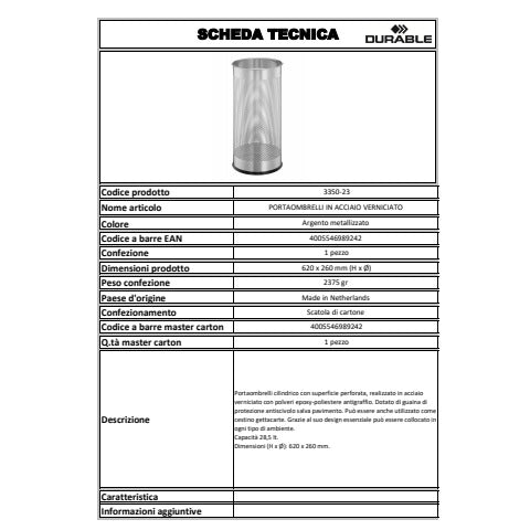 durable-portaombrelli-acciaio-verniciato-argento-metallizzato-capacita-28-5-lt-diametro-26-cm-h-62-cm-335023