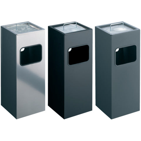 durable-posacenere-colonna-acciaio-sabbia-cestino-base-quadrata-h-62-x-diametro-25-cm-argento-metallizzato-333123