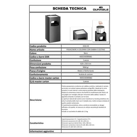 durable-posacenere-colonna-acciaio-sabbia-cestino-base-quadrata-h-62-x-diametro-25-cm-nero-333101