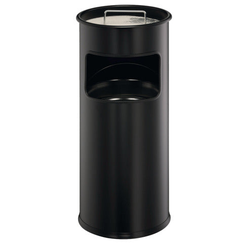 durable-posacenere-colonna-acciaio-sabbia-cestino-base-tonda-h-62-x-diametro-26-cm-nero-333001